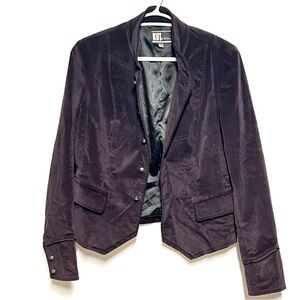 New Anthropologie Kut from the Dark Purple Corduroy Button Front Jacket Sz S